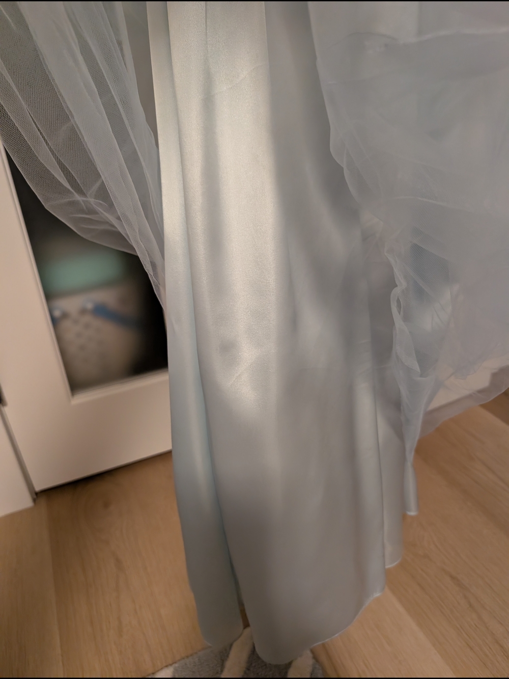 Jessica McClintock Light Blue Satin & Tulle Cinderella gown - Picture 7 of 11